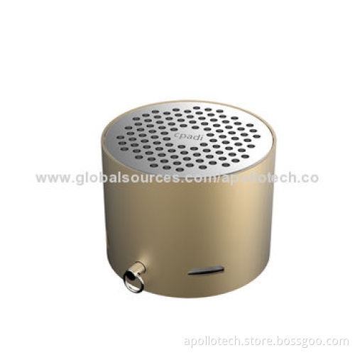 Mini Aluminum Bluetooth Speaker, 300mAh Capacity, 5V DC/500mA Input